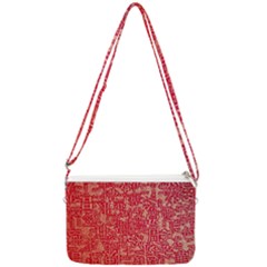 Chinese Hieroglyphs Patterns, Chinese Ornaments, Red Chinese Double Gusset Crossbody Bag