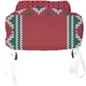 Christmas Pattern, Fabric Texture, Knitted Red Background Full Print Backpack View4