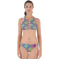 Colorful Floral Ornament, Floral Patterns Perfectly Cut Out Bikini Set by nateshop