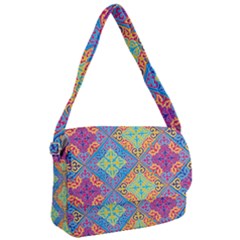 Colorful Floral Ornament, Floral Patterns Courier Bag by nateshop