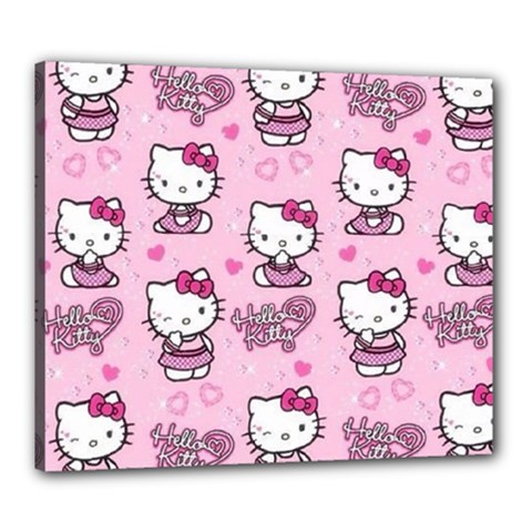 Cute Hello Kitty Collage, Cute Hello Kitty Canvas 24  X 20  (stretched)