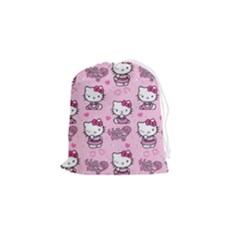 Cute Hello Kitty Collage, Cute Hello Kitty Drawstring Pouch (small)