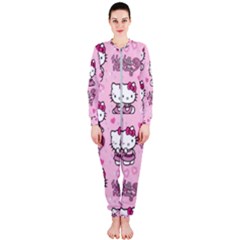 Cute Hello Kitty Collage, Cute Hello Kitty Onepiece Jumpsuit (ladies) by nateshop