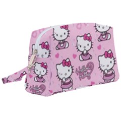Cute Hello Kitty Collage, Cute Hello Kitty Wristlet Pouch Bag (large)