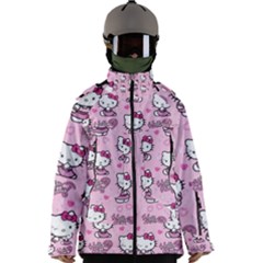 Cute Hello Kitty Collage, Cute Hello Kitty Men s Zip Ski And Snowboard Waterproof Breathable Jacket