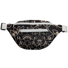 Decorative Ornament Texture, Retro Floral Texture, Vintage Texture, Gray Fanny Pack by nateshop