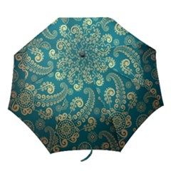 European Pattern, Blue, Desenho, Retro, Style Folding Umbrellas