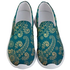 European Pattern, Blue, Desenho, Retro, Style Men s Lightweight Slip Ons by nateshop