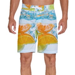 Fruits, Fruit, Lemon, Lime, Mandarin, Water, Orange Men s Beach Shorts by nateshop