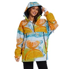 Fruits, Fruit, Lemon, Lime, Mandarin, Water, Orange Women s Ski And Snowboard Waterproof Breathable Jacket