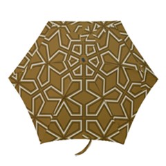 Gold Pattern Texture, Seamless Texture Mini Folding Umbrellas by nateshop