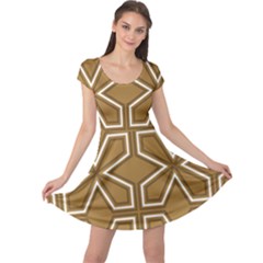 Gold Pattern Texture, Seamless Texture Cap Sleeve Dress by nateshop