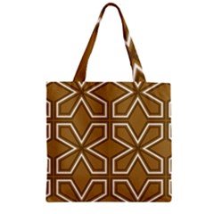 Gold Pattern Texture, Seamless Texture Zipper Grocery Tote Bag
