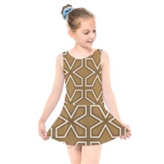 Gold Pattern Texture, Seamless Texture Kids  Skater Dress Swimsuit by nateshop