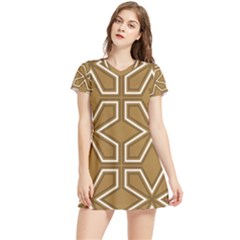 Gold Pattern Texture, Seamless Texture Women s Sports Skirt by nateshop