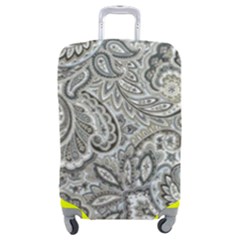 Gray Paisley Texture, Paisley Luggage Cover (medium) by nateshop