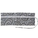 Gray Paisley Texture, Paisley Roll Up Canvas Pencil Holder (M) View2