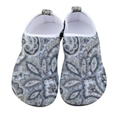 Gray Paisley Texture, Paisley Men s Sock-style Water Shoes