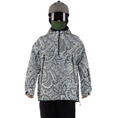 Gray Paisley Texture, Paisley Men s Ski And Snowboard Waterproof Breathable Jacket by nateshop