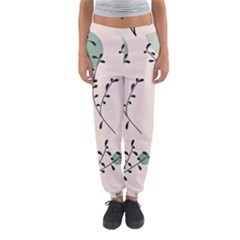 Plants Pattern Design Branches Branch Leaves Botanical Boho Bohemian Texture Drawing Circles Nature Women s Jogger Sweatpants