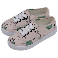 Plants Pattern Design Branches Branch Leaves Botanical Boho Bohemian Texture Drawing Circles Nature Kids  Classic Low Top Sneakers