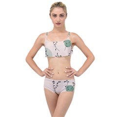 Plants Pattern Design Branches Branch Leaves Botanical Boho Bohemian Texture Drawing Circles Nature Layered Top Bikini Set