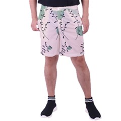 Plants Pattern Design Branches Branch Leaves Botanical Boho Bohemian Texture Drawing Circles Nature Men s Pocket Shorts