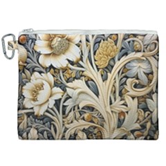 Flower Floral Pattern Floral Digital Spring Flora Botanical Blossom Bloom Vintage Canvas Cosmetic Bag (xxl) by Maspions