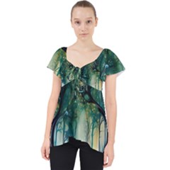 Trees Forest Mystical Forest Background Landscape Nature Lace Front Dolly Top