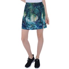 Trees Forest Mystical Forest Background Landscape Nature Tennis Skirt