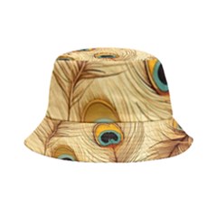 Vintage Peacock Feather Peacock Feather Pattern Background Nature Bird Nature Inside Out Bucket Hat