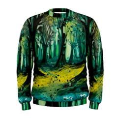 Trees Forest Mystical Forest Nature Junk Journal Landscape Nature Men s Sweatshirt