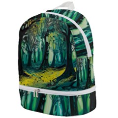 Trees Forest Mystical Forest Nature Junk Journal Landscape Nature Zip Bottom Backpack