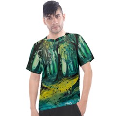 Trees Forest Mystical Forest Nature Junk Journal Landscape Nature Men s Sport Top