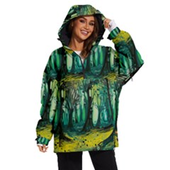Trees Forest Mystical Forest Nature Junk Journal Landscape Nature Women s Ski And Snowboard Waterproof Breathable Jacket