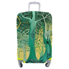 Trees Forest Mystical Forest Nature Junk Journal Scrapbooking Background Landscape Luggage Cover (medium)