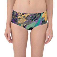 Flowers Trees Forest Mystical Forest Nature Mid-waist Bikini Bottoms