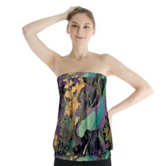 Flowers Trees Forest Mystical Forest Nature Strapless Top