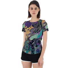 Flowers Trees Forest Mystical Forest Nature Back Cut Out Sport T-shirt