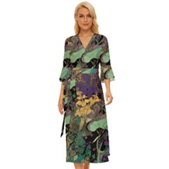 Flowers Trees Forest Mystical Forest Nature Midsummer Wrap Dress