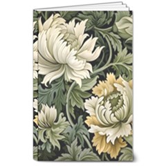 Flower Blossom Bloom Botanical Spring Nature Floral Pattern Leaves 8  X 10  Softcover Notebook by Maspions