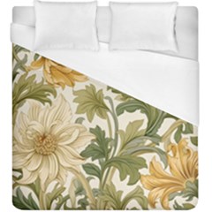 Flower Floral Pattern Floral Digital Paper Spring Flora Botanical Blossom Bloom Vintage Duvet Cover (king Size)