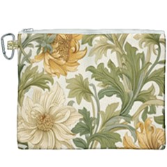 Flower Floral Pattern Floral Digital Paper Spring Flora Botanical Blossom Bloom Vintage Canvas Cosmetic Bag (xxxl) by Maspions