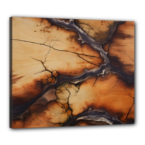 Texture Woodgrain Pattern Nature Wood Pattern Canvas 24  X 20  (stretched)