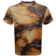 Texture Woodgrain Pattern Nature Wood Pattern Men s Cotton T-shirt