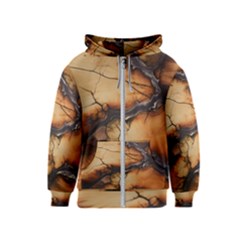 Texture Woodgrain Pattern Nature Wood Pattern Kids  Zipper Hoodie