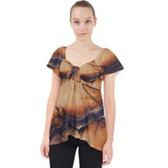 Texture Woodgrain Pattern Nature Wood Pattern Lace Front Dolly Top