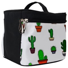 Cactus Plants Background Pattern Seamless Make Up Travel Bag (big)