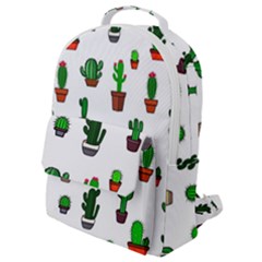 Cactus Plants Background Pattern Seamless Flap Pocket Backpack (small)