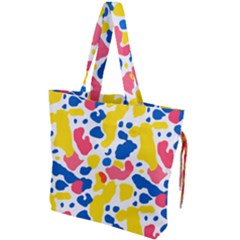 Colored Blots Painting Abstract Art Expression Creation Color Palette Paints Smears Experiments Mode Drawstring Tote Bag